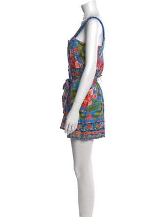Farm Rio Printed Square Neckline Romper