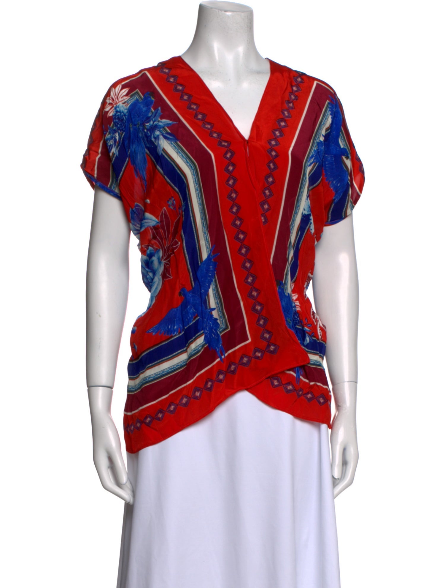 Farm Rio Printed V-Neck Top