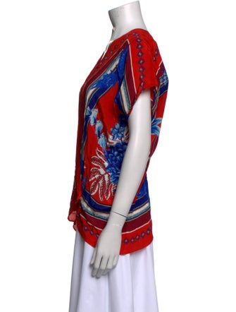 Farm Rio Printed V-Neck Top