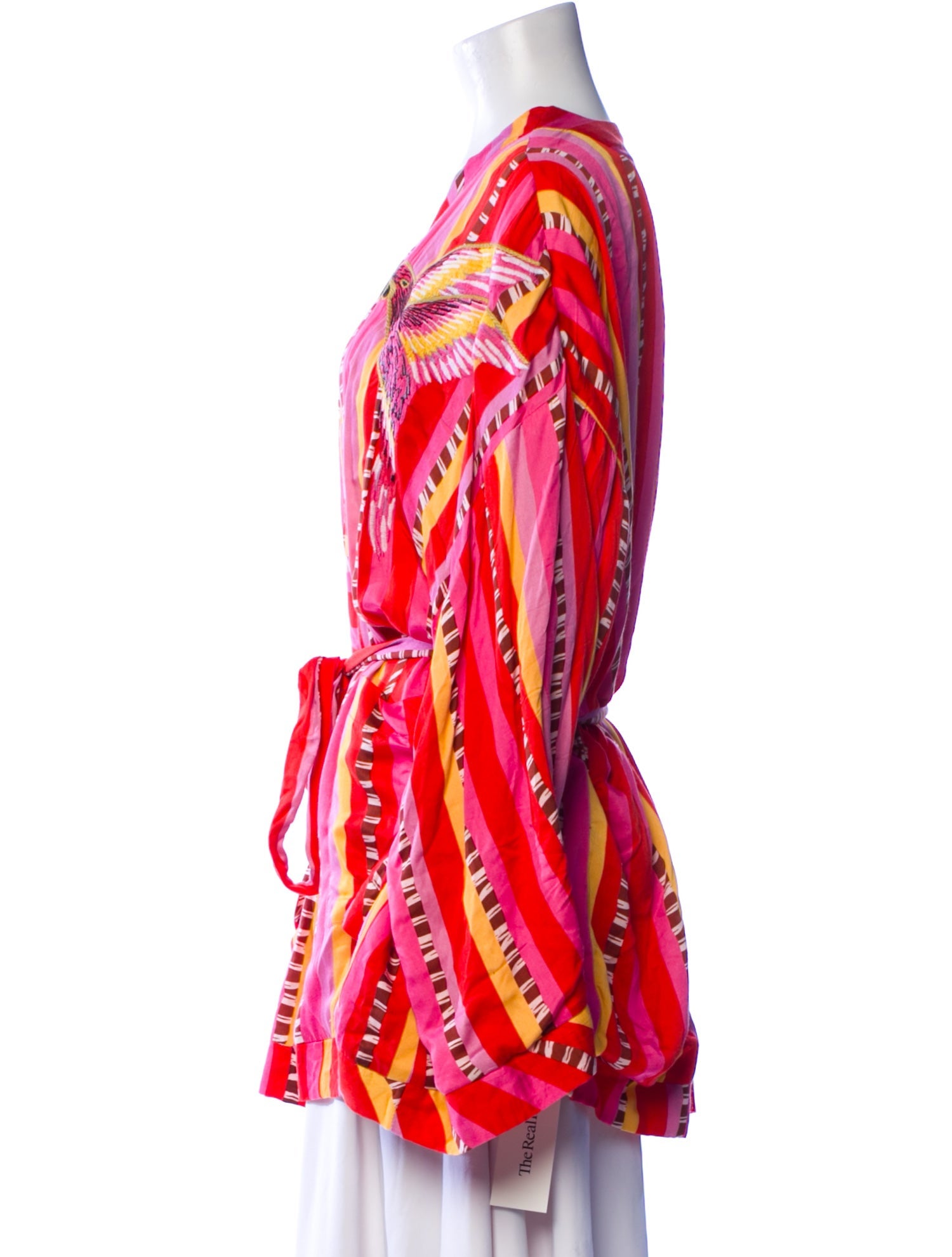 Farm Rio Printed Beaded Accents Robe