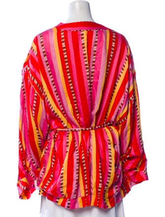 Farm Rio Printed Beaded Accents Robe