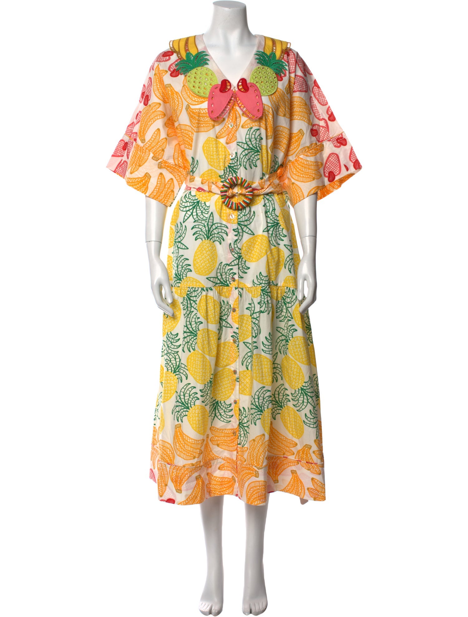 Farm Rio Floral Print Midi Length Dress