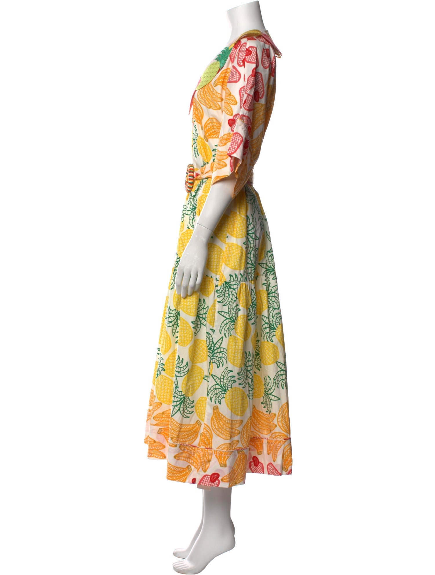 Farm Rio Floral Print Midi Length Dress