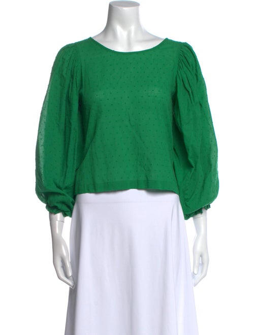 Farm Rio Scoop Neck Three-Quarter Sleeve Crop Top