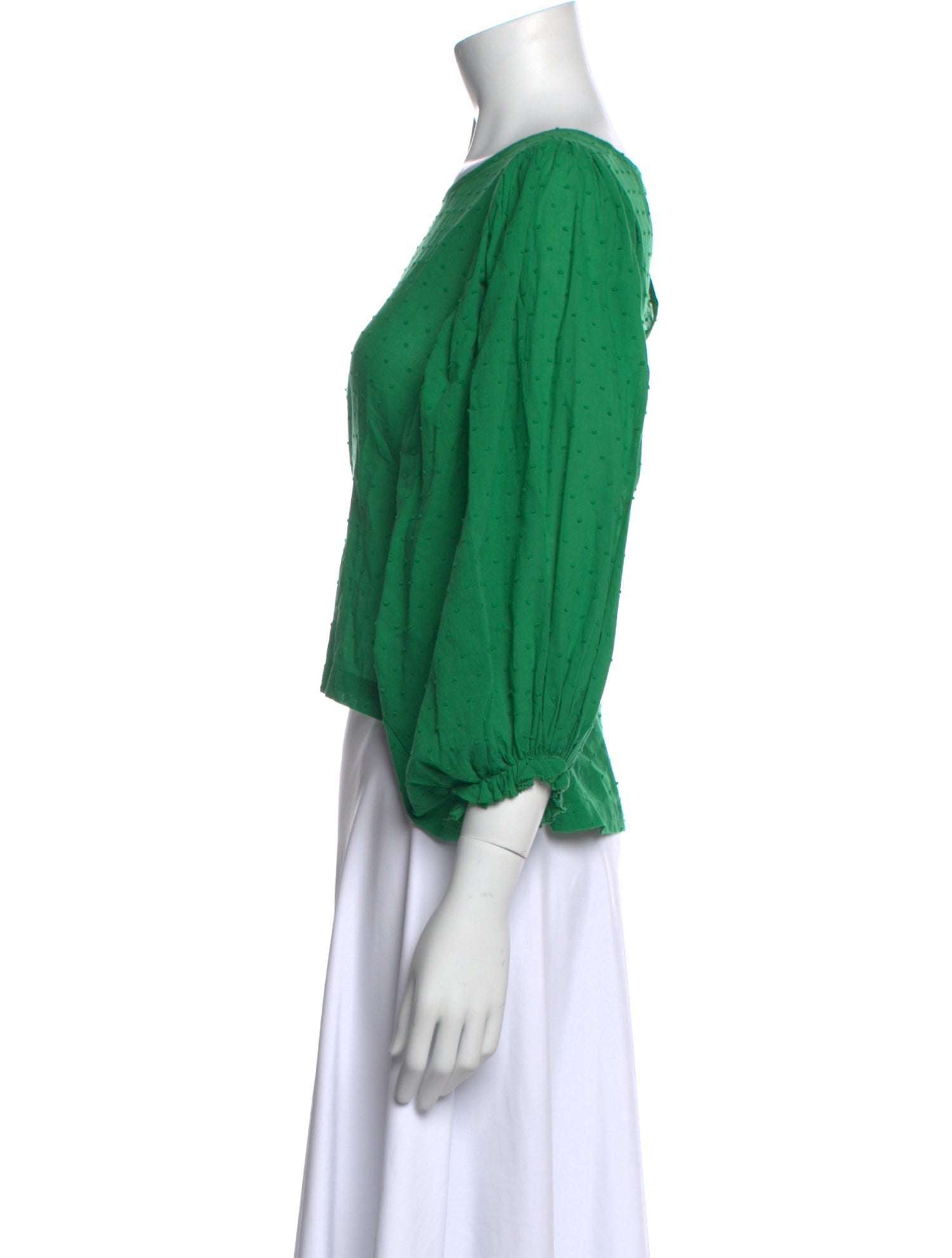 Farm Rio Scoop Neck Three-Quarter Sleeve Crop Top