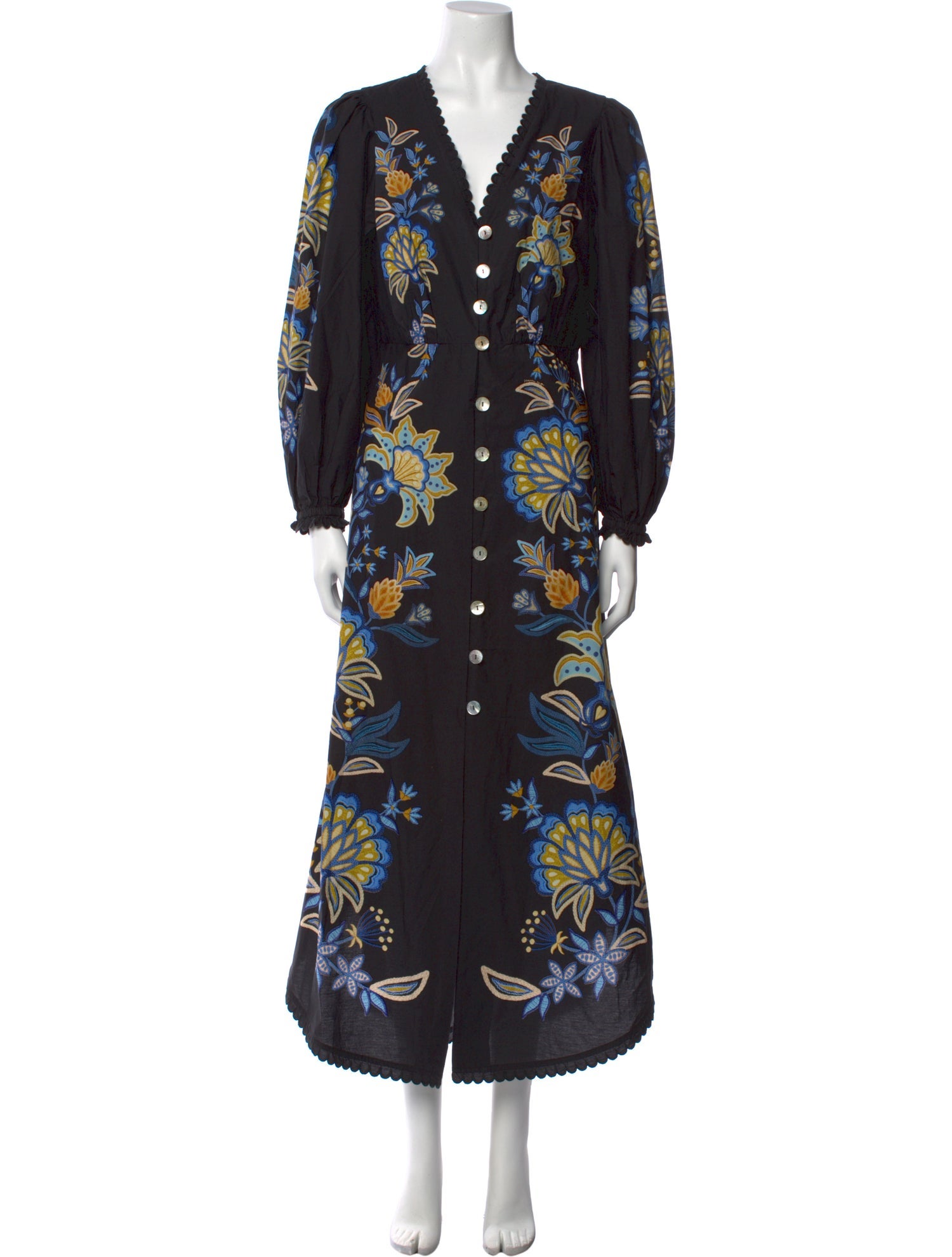 Farm Rio Floral Print Long Dress