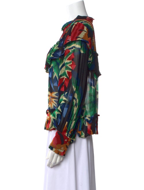 Farm Rio Printed Crew Neck Blouse