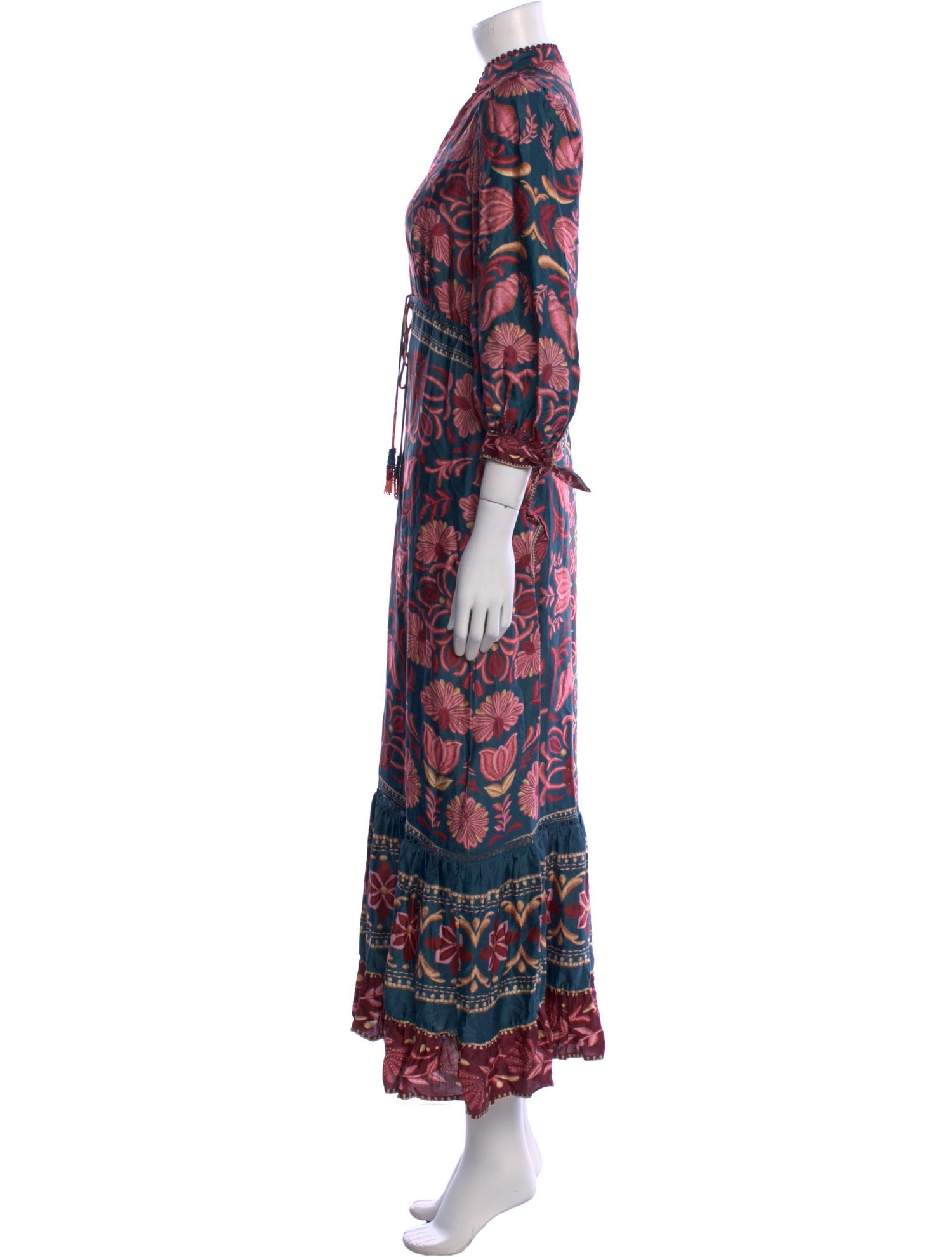 Farm Rio Paisley Print Long Dress