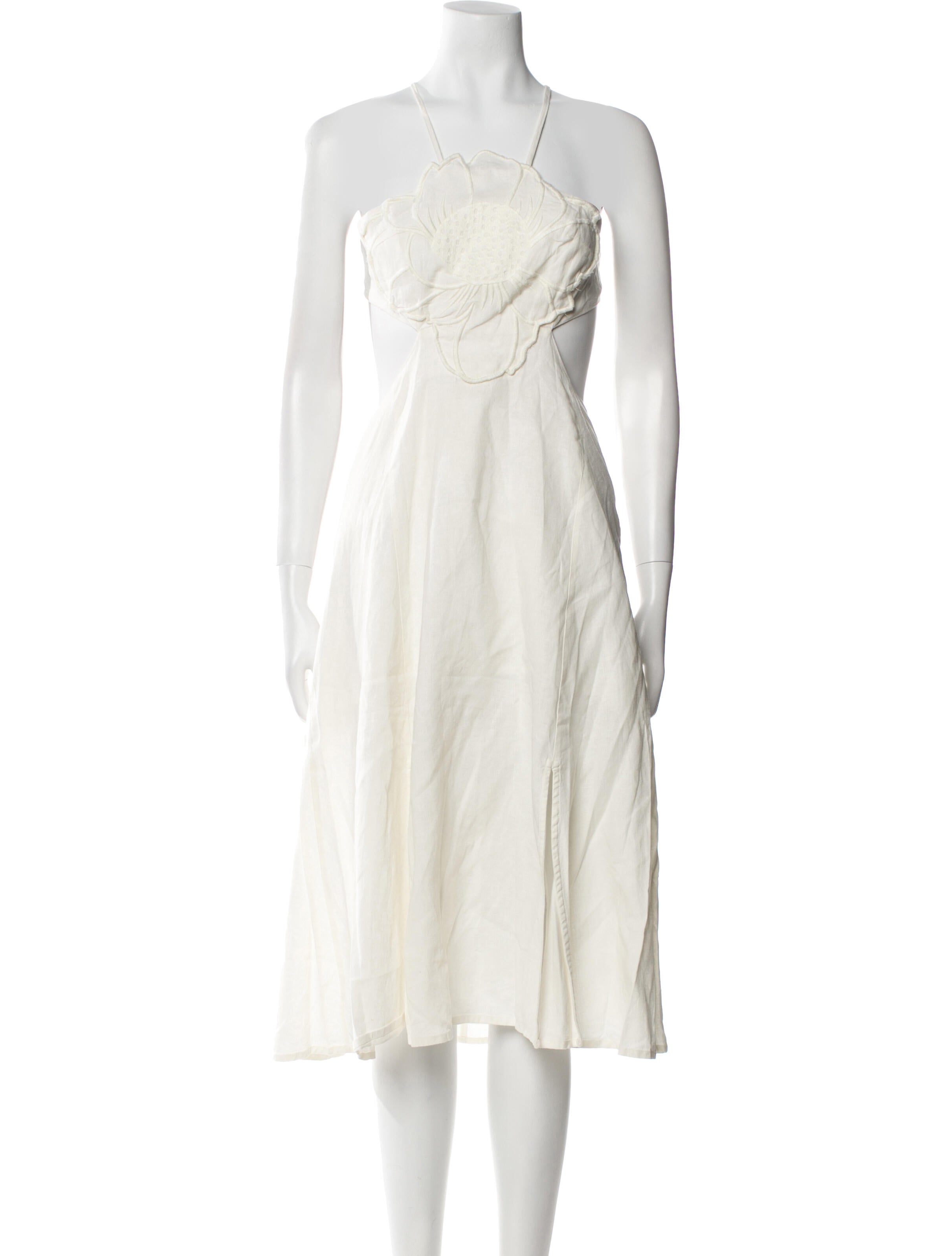 Farm Rio Linen Midi Length Dress