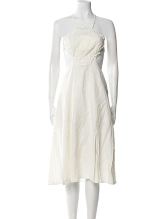 Farm Rio Linen Midi Length Dress
