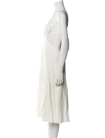 Farm Rio Linen Midi Length Dress