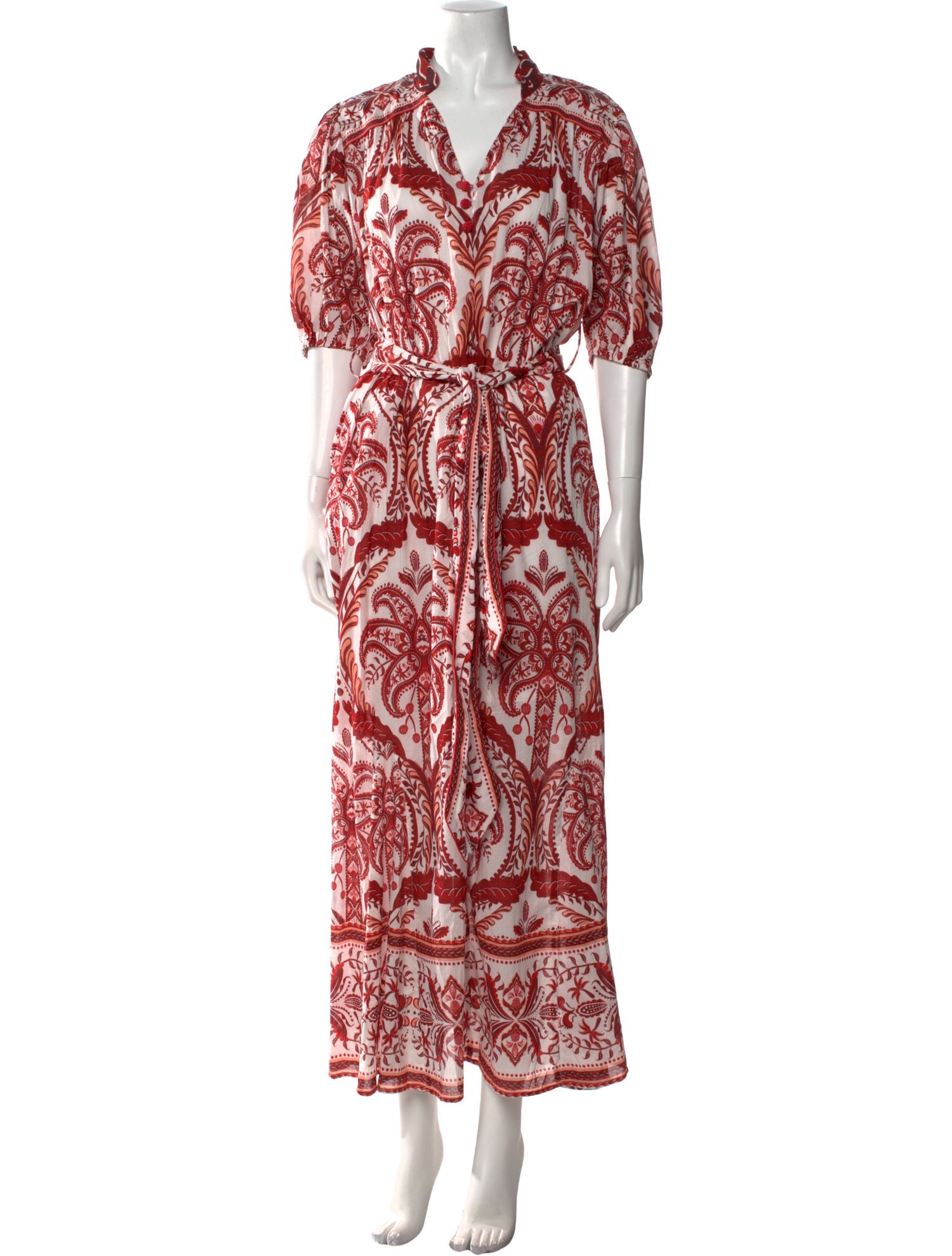Farm Rio Paisley Print Long Dress