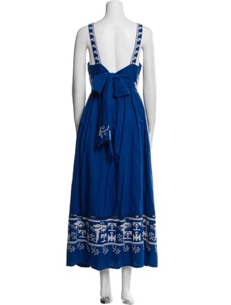 Farm Rio Linen Midi Length Dress