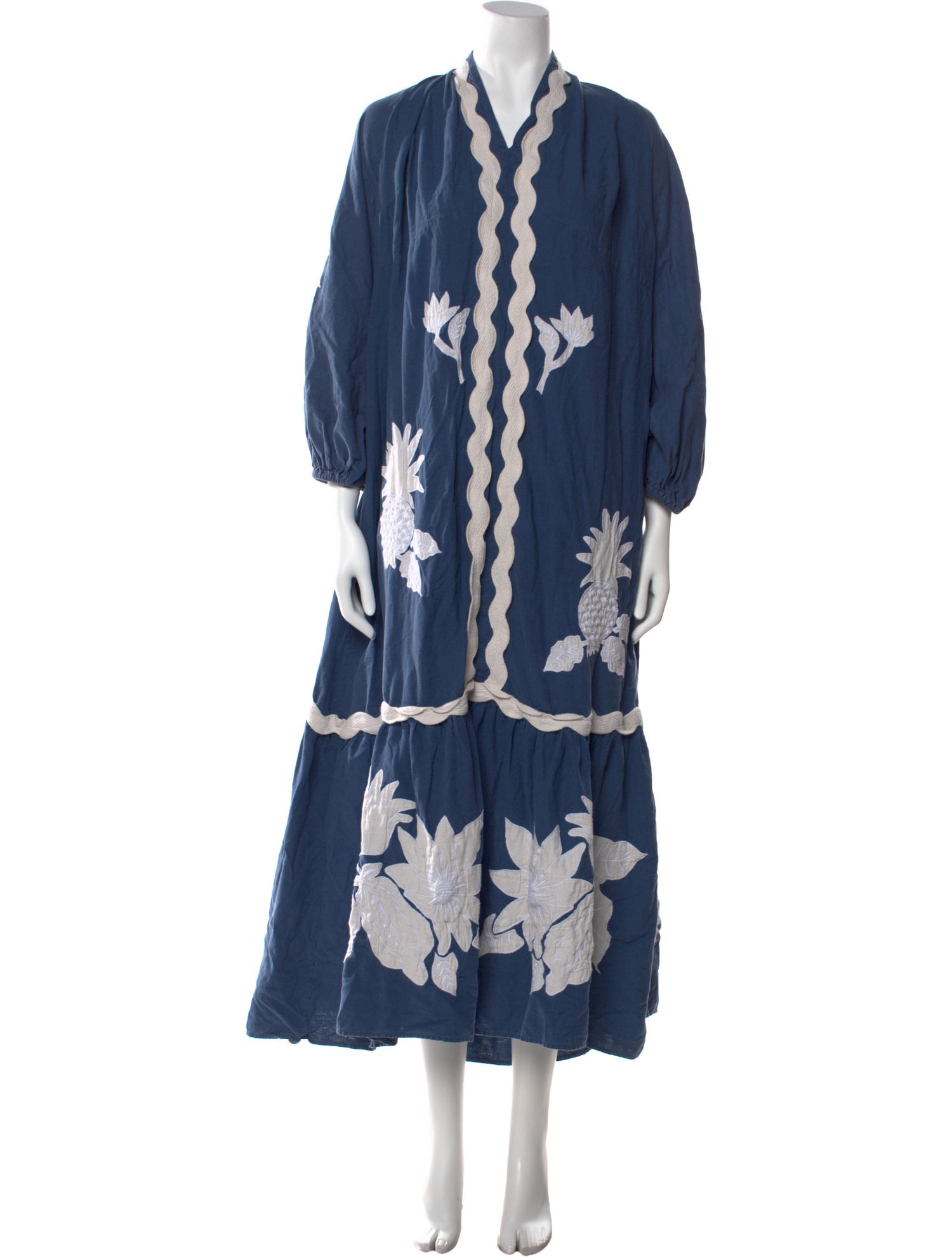 Farm Rio for Anthropologie Linen Long Dress