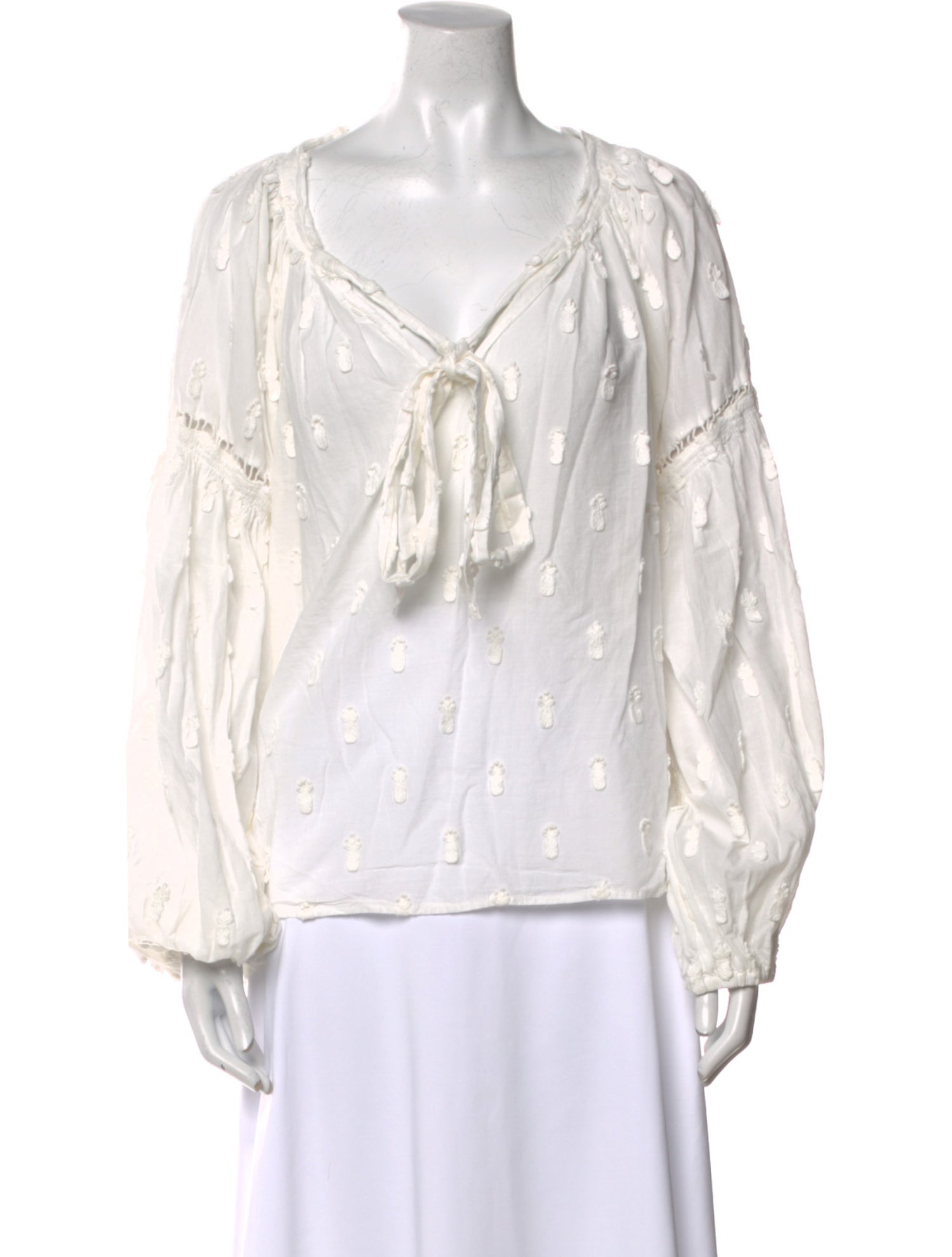 Farm Rio V-Neck Long Sleeve Blouse