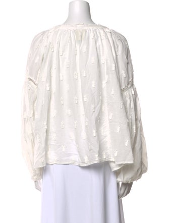 Farm Rio V-Neck Long Sleeve Blouse