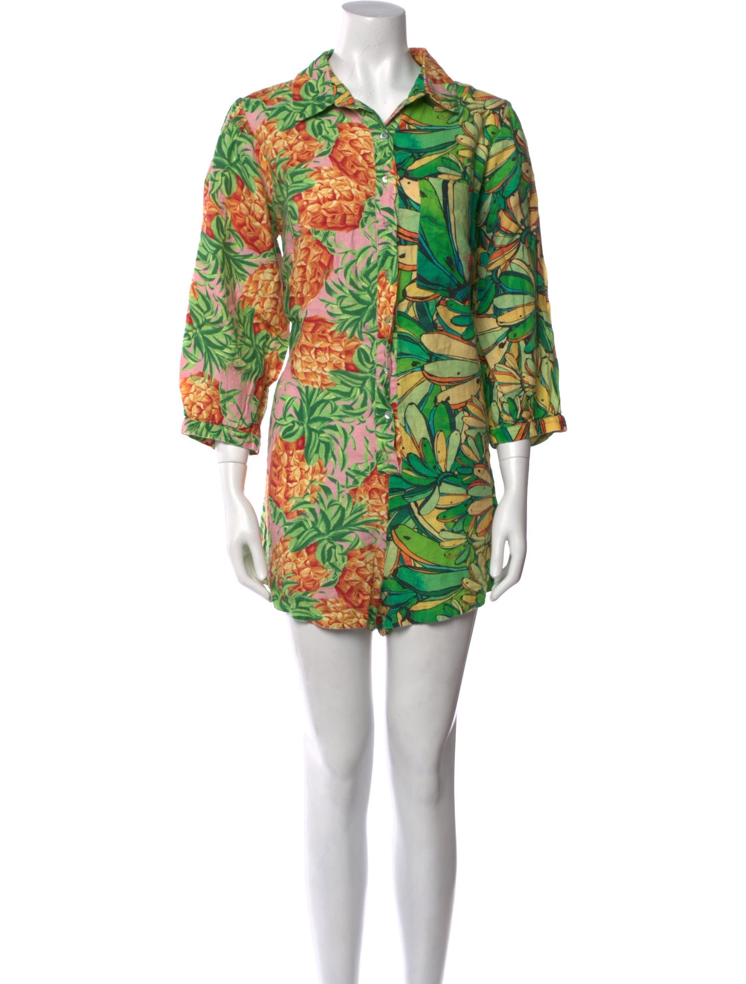 Farm Rio Linen Printed Romper