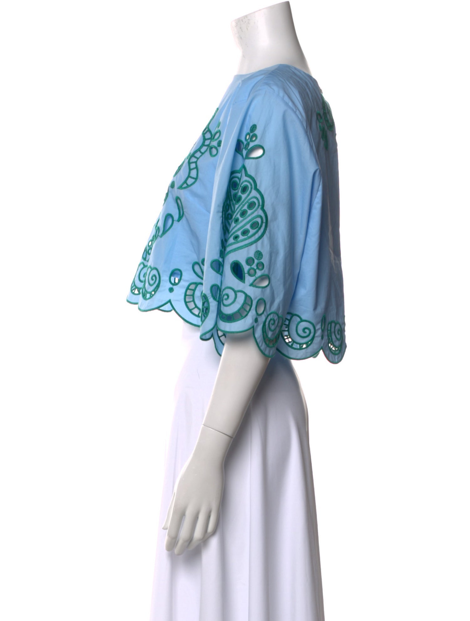 Farm Rio Graphic Print Scoop Neck Crop Top