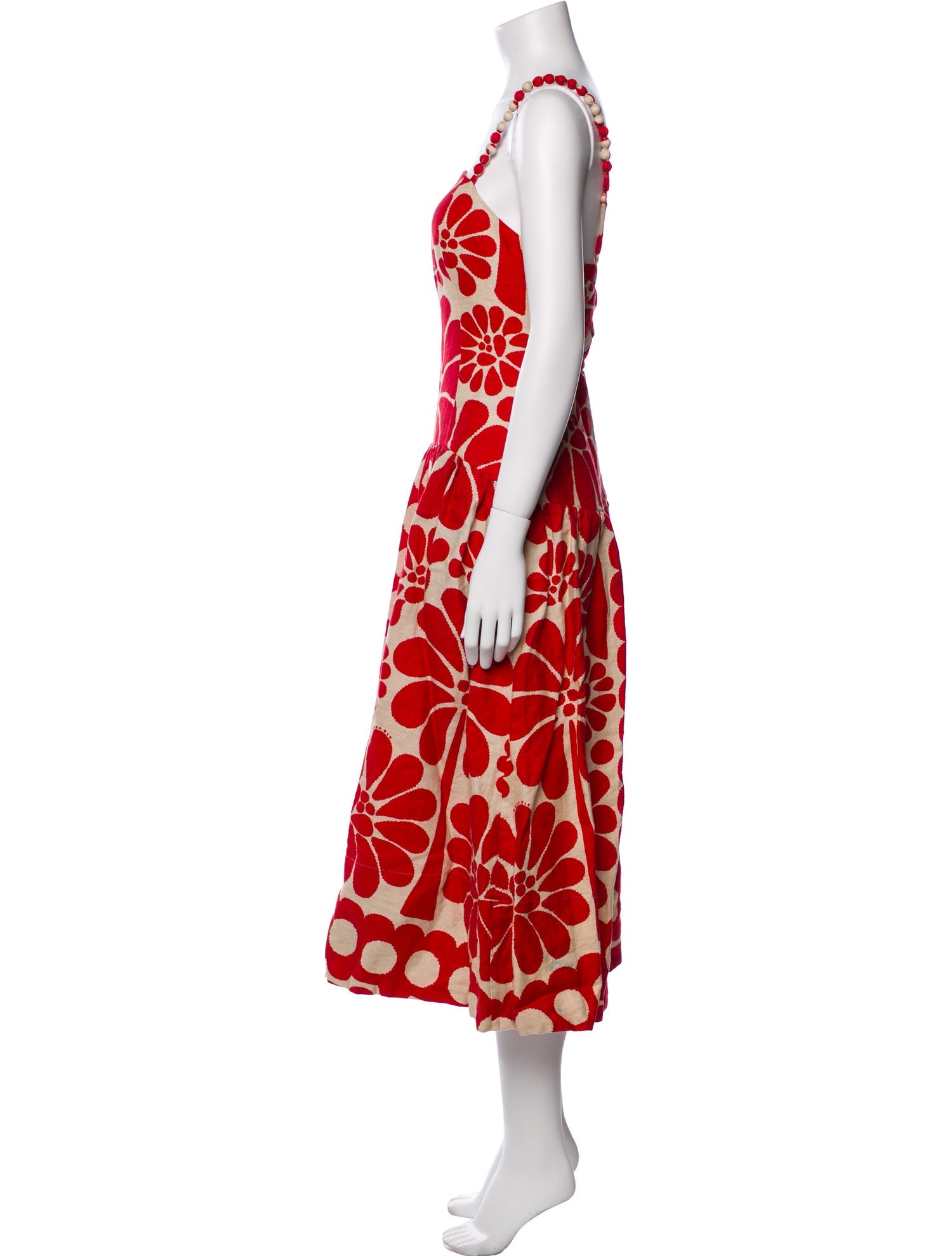 Farm Rio Linen Midi Length Dress