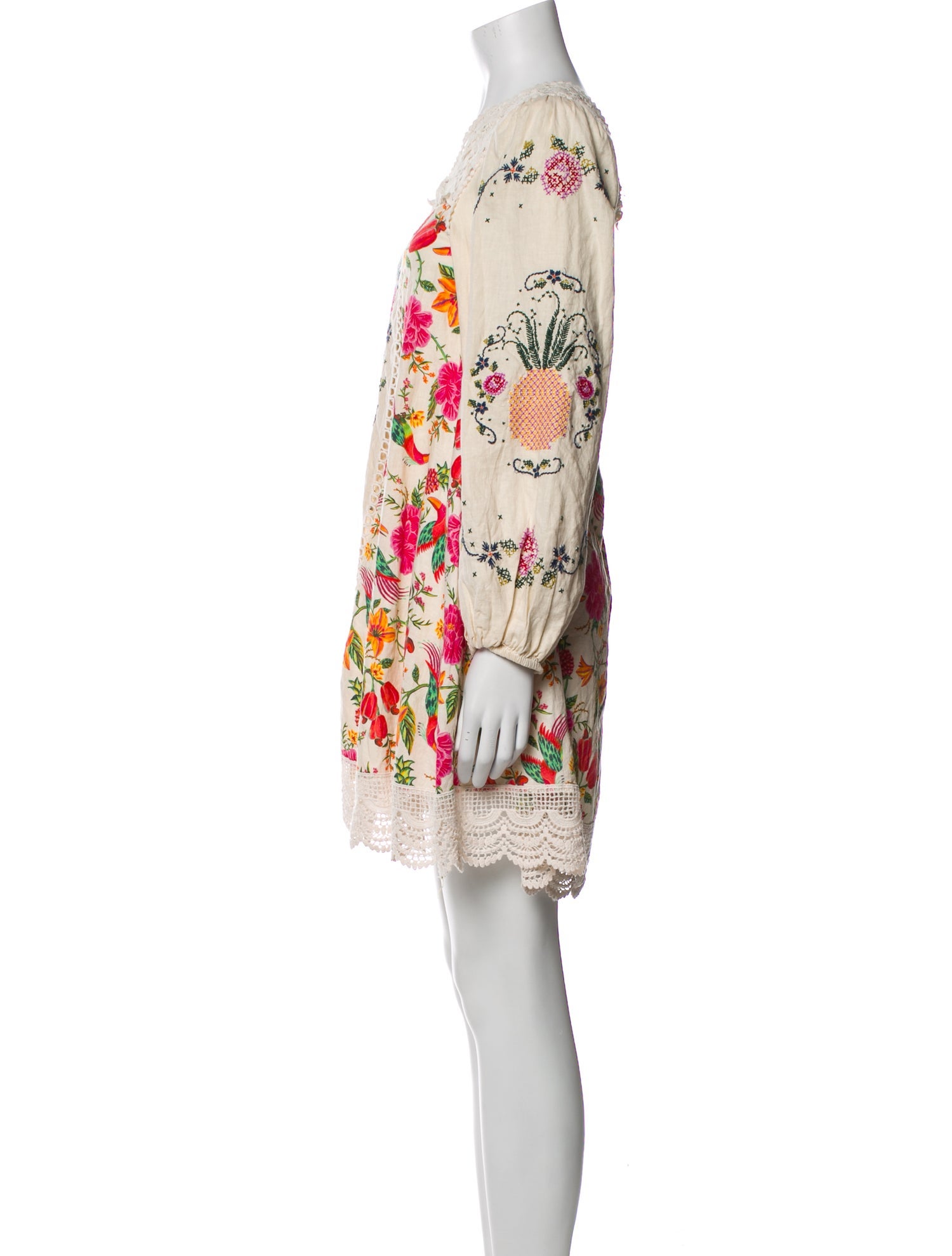 Farm Rio Floral Print Mini Dress