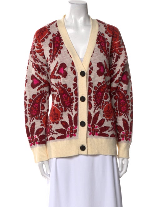 Farm Rio Printed V-Neck Sweater