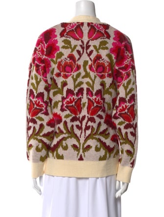 Farm Rio Printed V-Neck Sweater