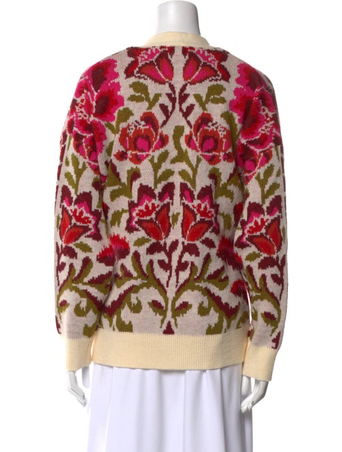 Farm Rio Printed V-Neck Sweater