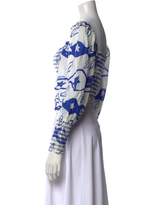 Farm Rio Printed Square Neckline Crop Top