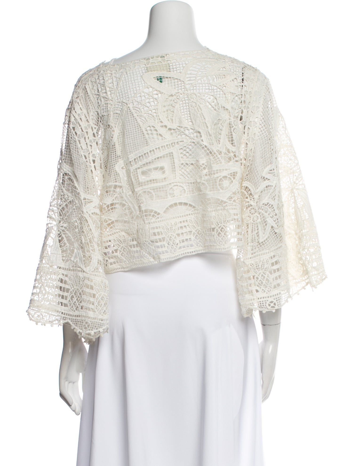 Farm Rio Lace Pattern V-Neck Top