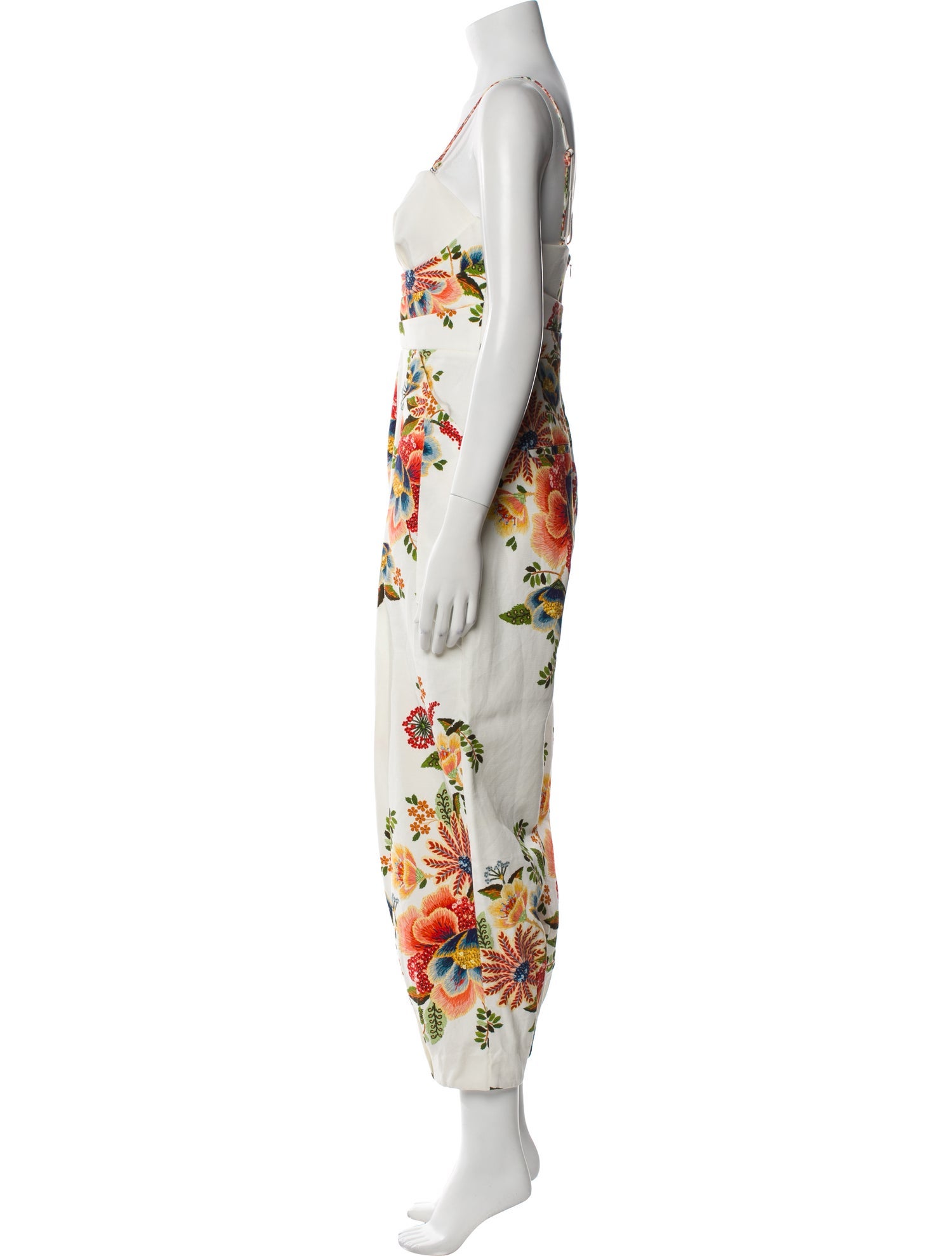 Farm Rio Floral Print V-Neck Jumpsuit