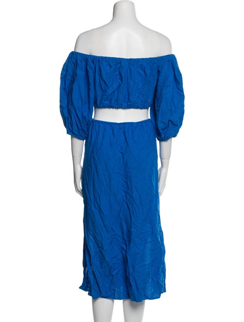 Farm Rio Off-The-Shoulder Midi Length Dress