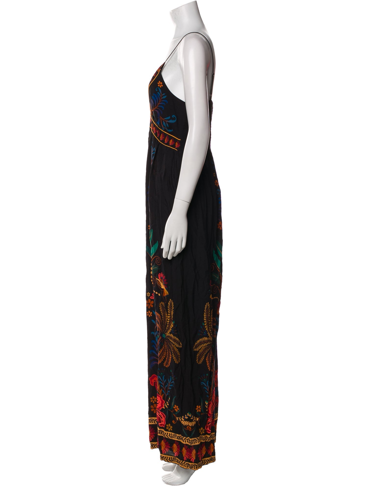 Farm Rio Printed V-Neck Jumpsuit