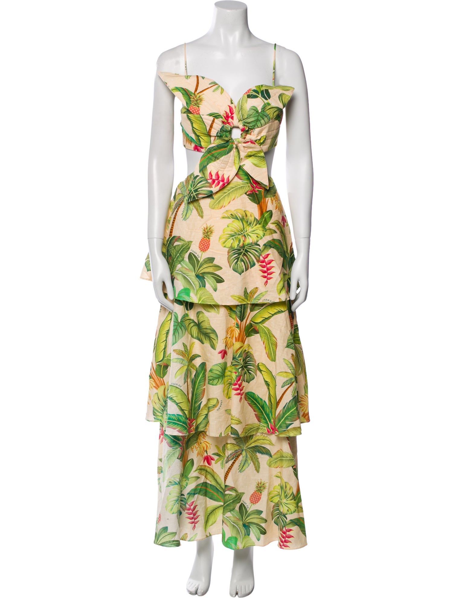 Farm Rio Linen Long Dress w/ Tags