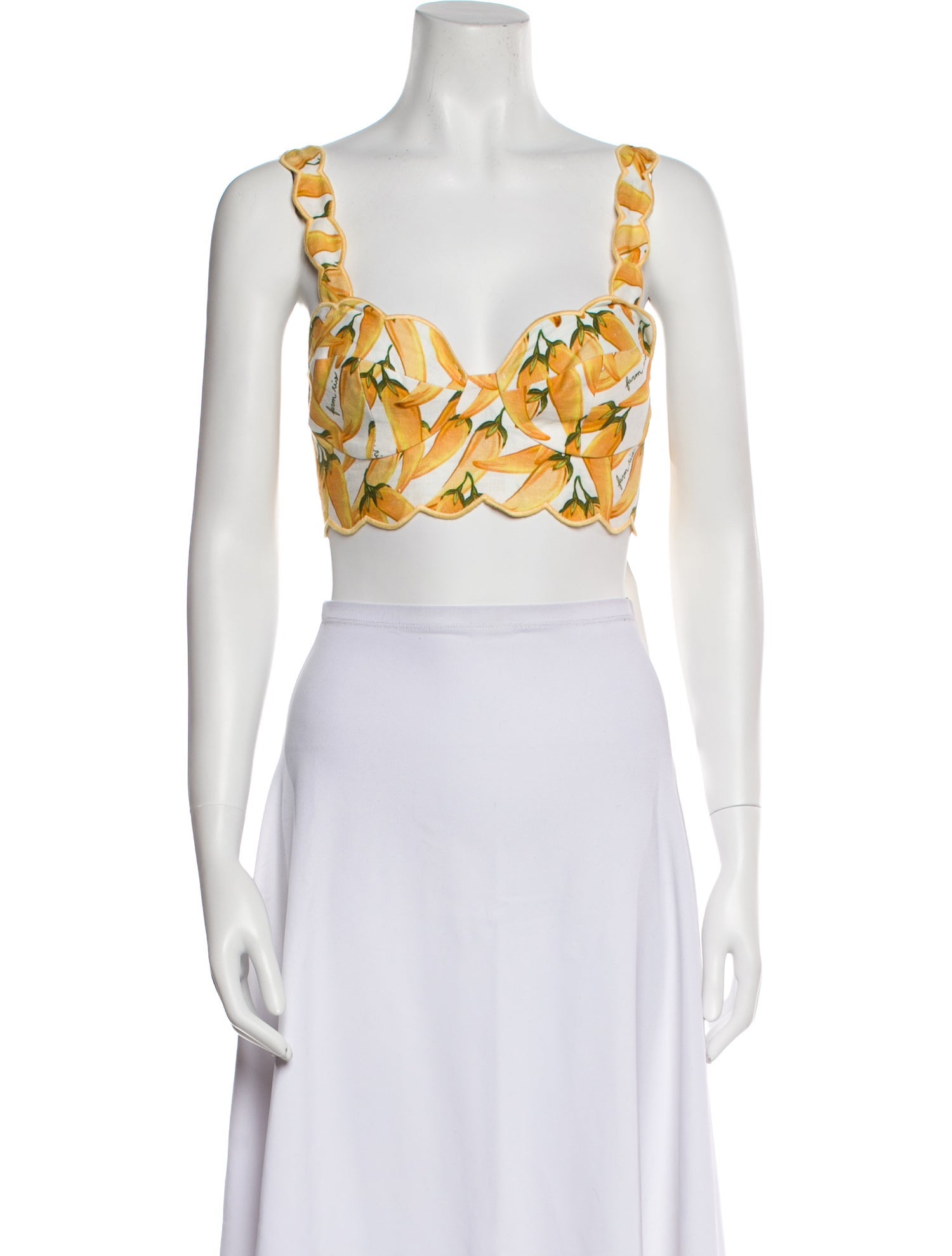 Farm Rio Linen Printed Crop Top