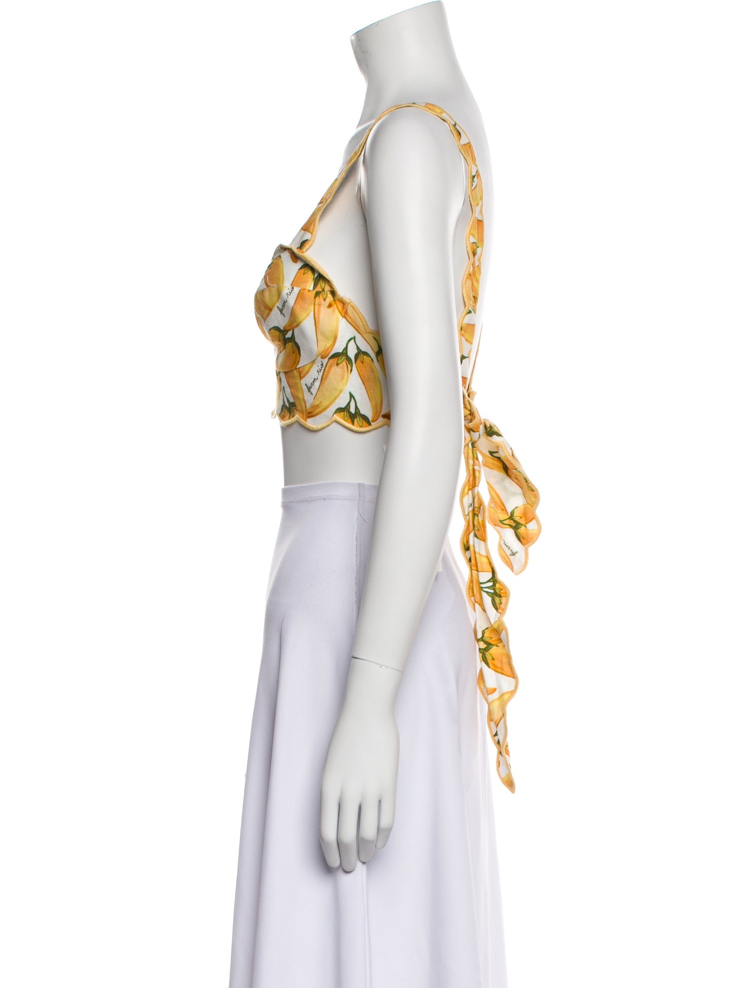 Farm Rio Linen Printed Crop Top