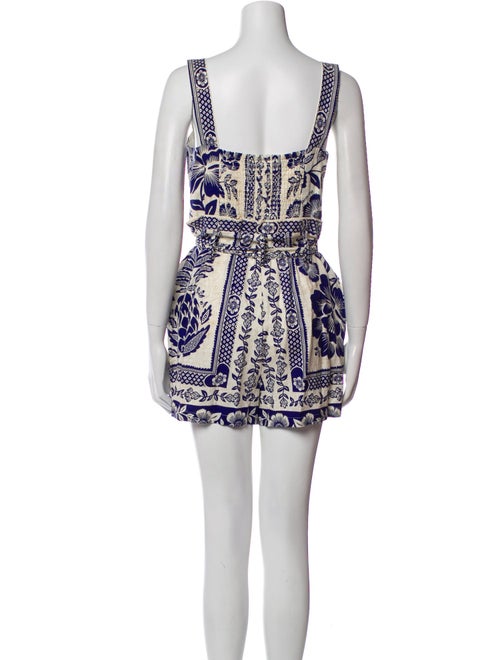 Farm Rio Printed Square Neckline Romper