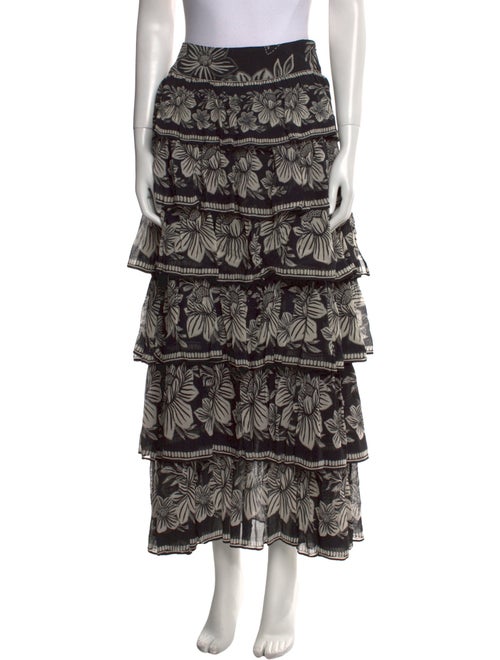 Farm Rio Floral Print Long Skirt