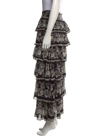 Farm Rio Floral Print Long Skirt