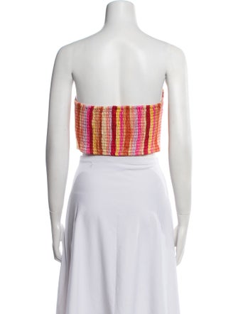 Farm Rio Linen Striped Crop Top