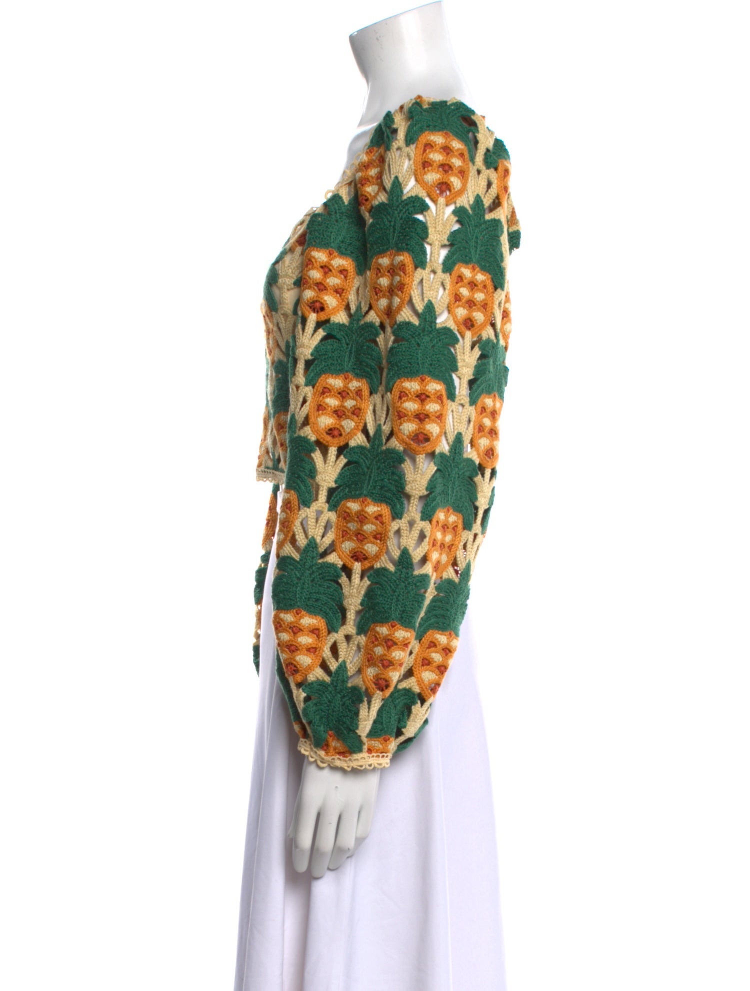 Farm Rio Patterned Square Neckline Crop Top w/ Tags