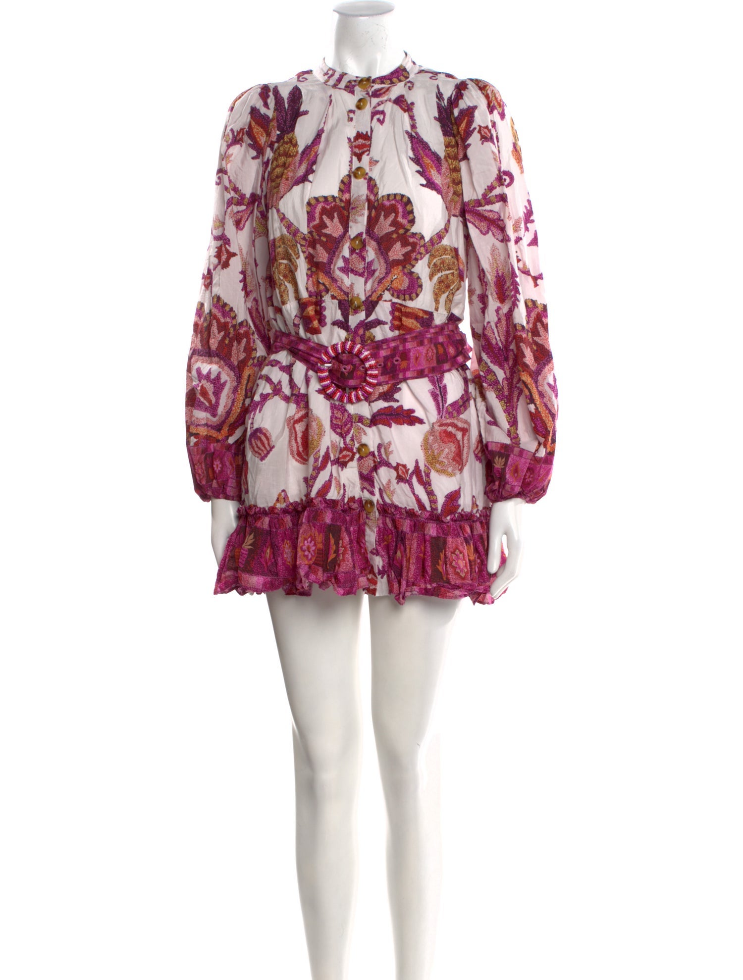 Farm Rio Floral Print Mini Dress