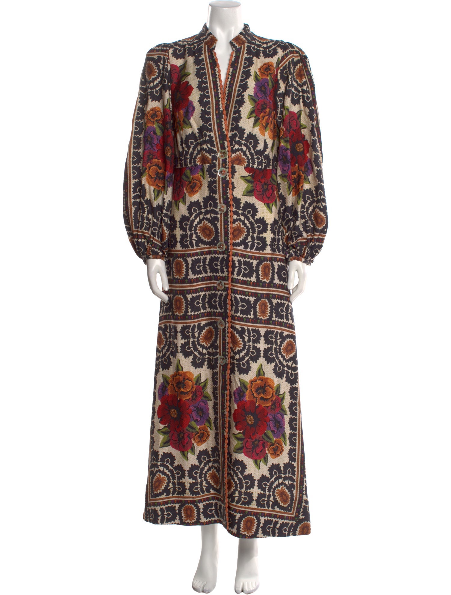 Farm Rio Paisley Print Knee-Length Dress