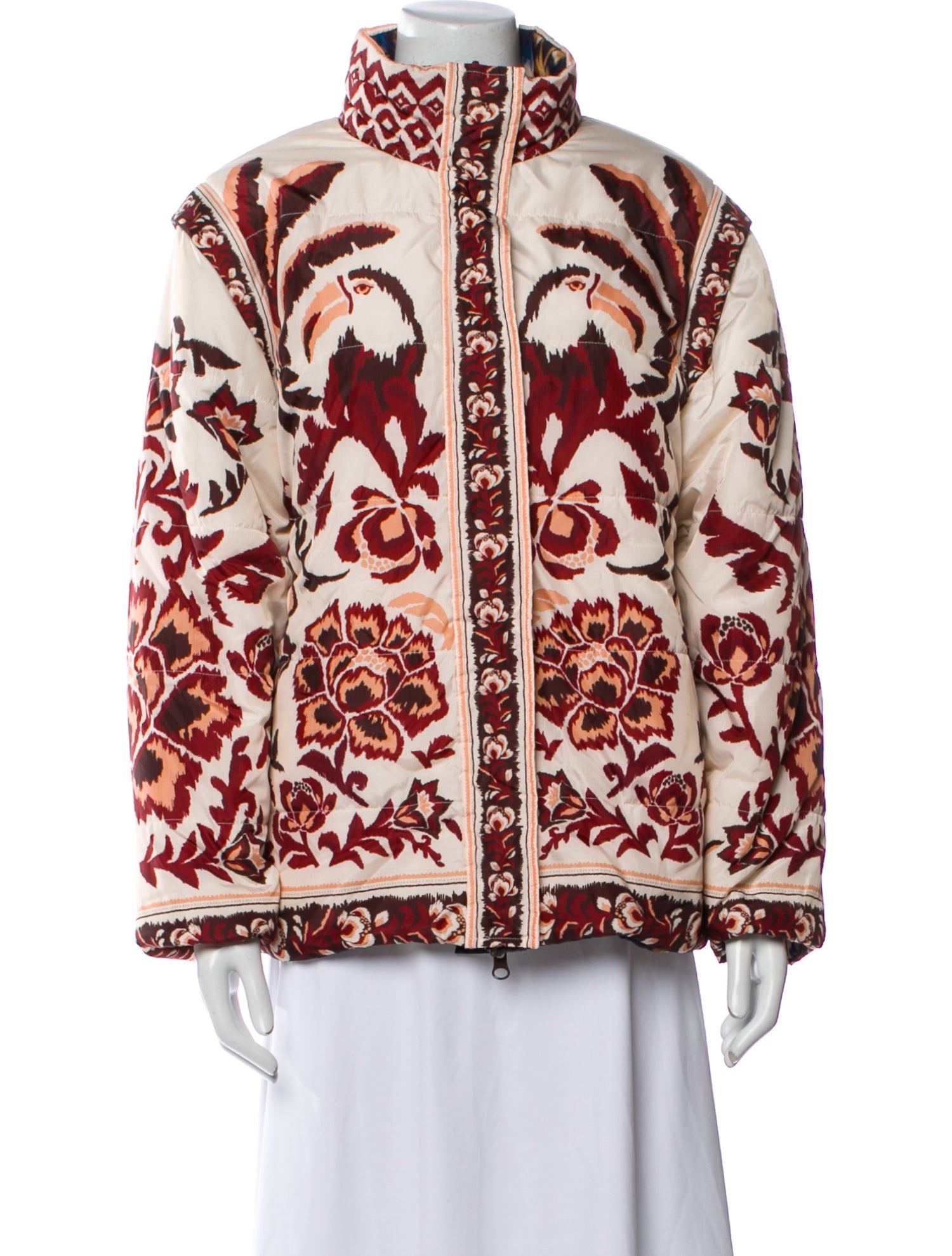 Farm Rio Printed Faux Fur Jacket