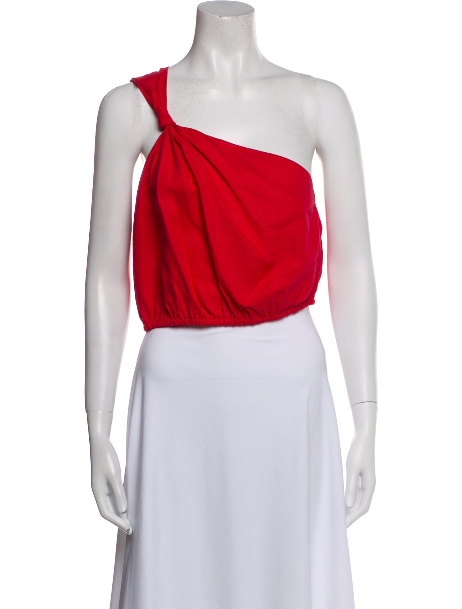 Farm Rio One-Shoulder Sleeveless Crop Top