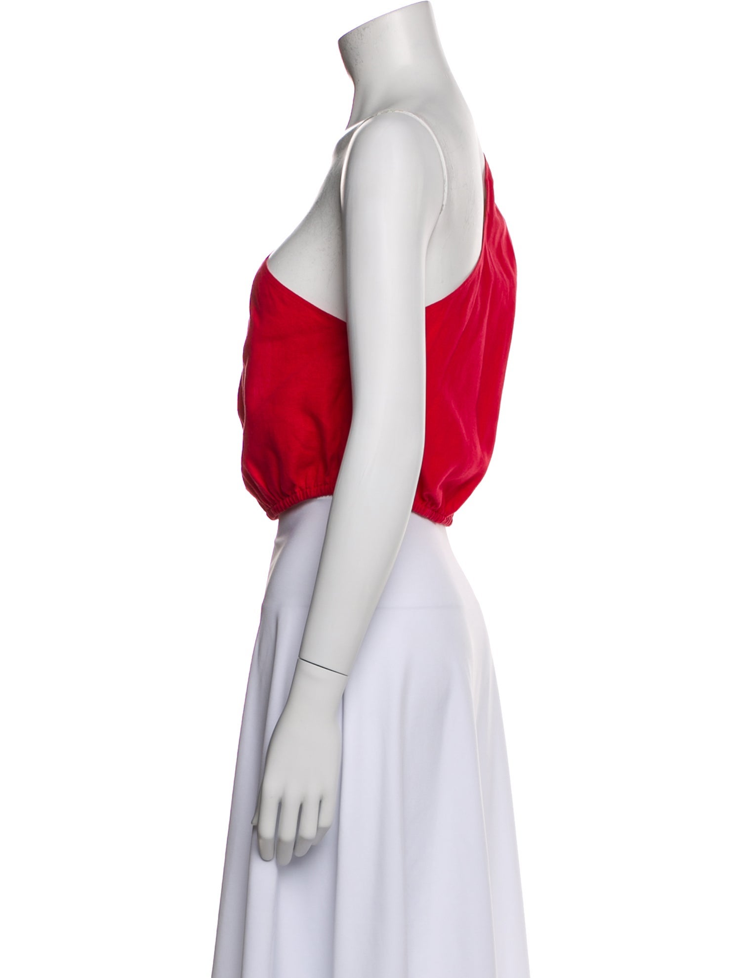 Farm Rio One-Shoulder Sleeveless Crop Top