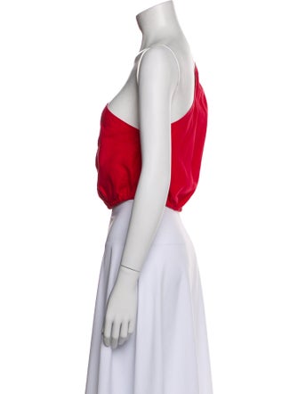 Farm Rio One-Shoulder Sleeveless Crop Top