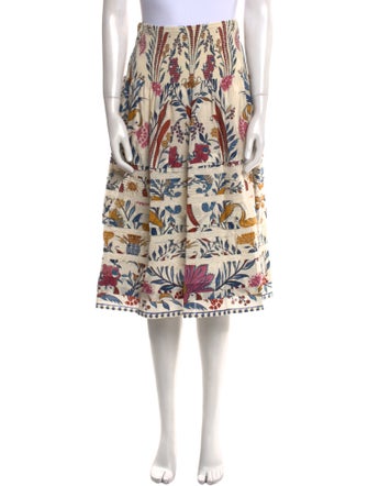 Farm Rio Floral Print Knee-Length Skirt