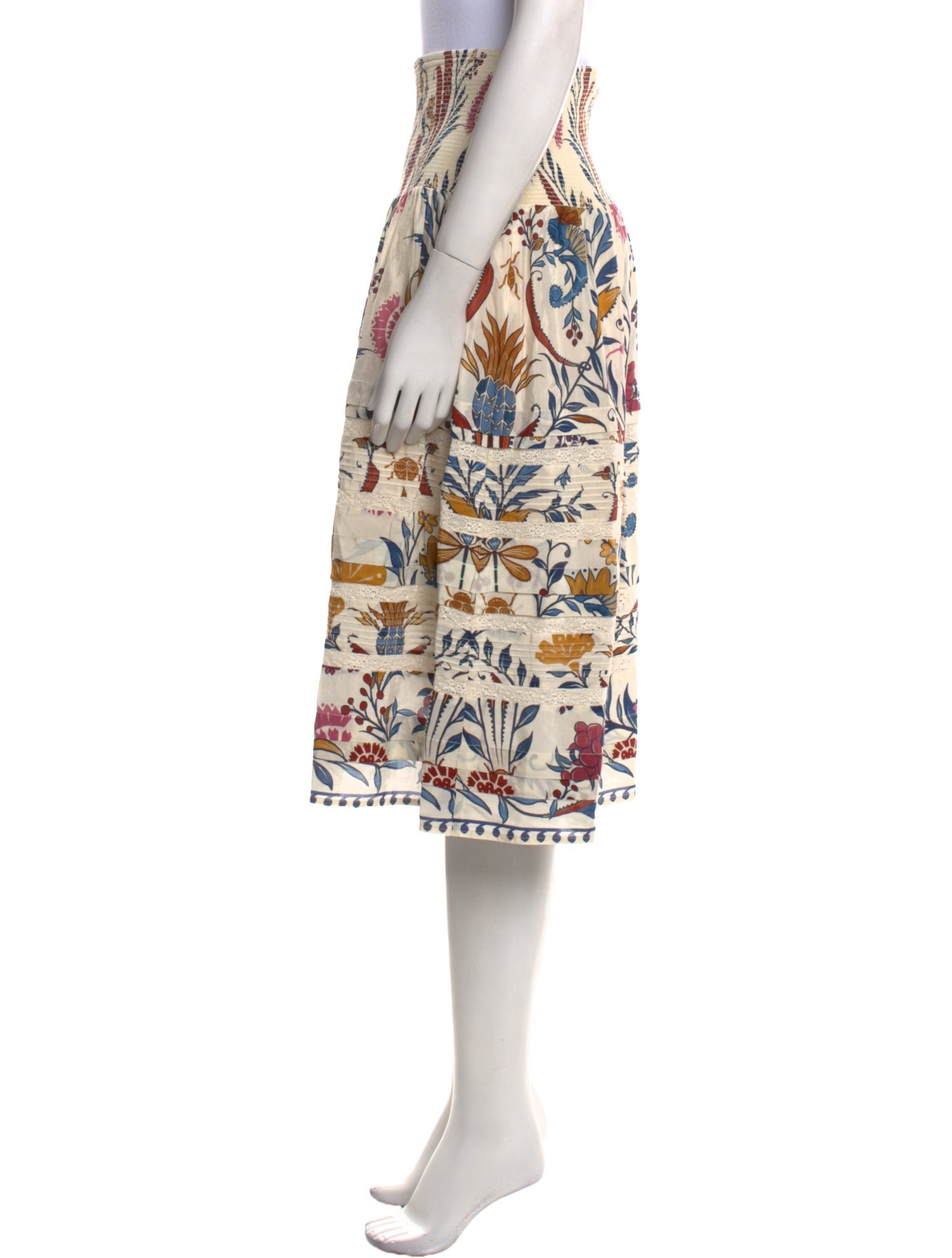 Farm Rio Floral Print Knee-Length Skirt