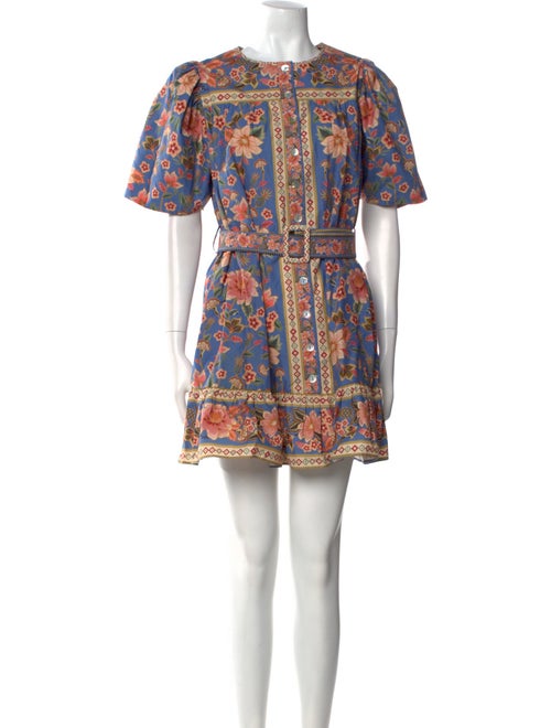 Farm Rio Floral Print Mini Dress