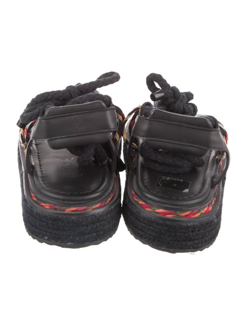 Farm Rio Leather Striped Gladiator Sandals